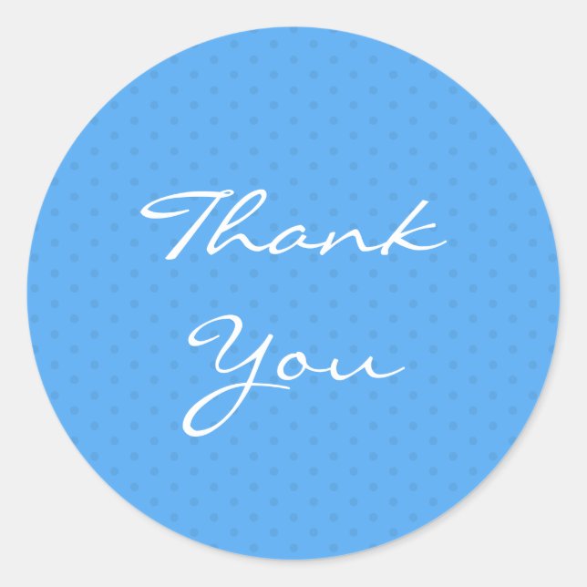 Thank You Baby Shower Blue Sticker (Front)