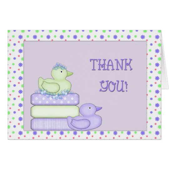 Thank You Baby Shower Ducks Card