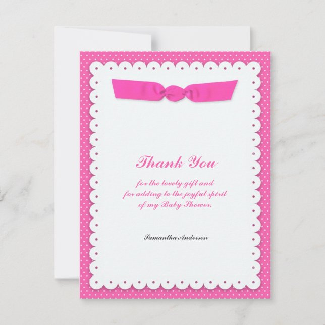 Thank You Baby Shower Flat Card (Front)