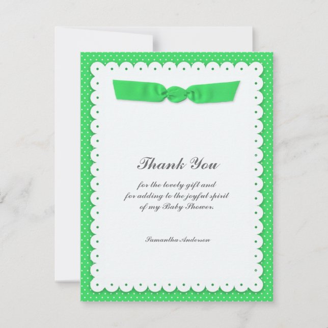 Thank You Baby Shower Flat Card (Front)