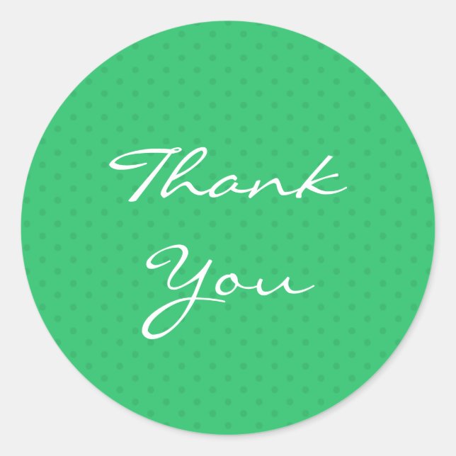 Thank You Baby Shower Green Sticker (Front)