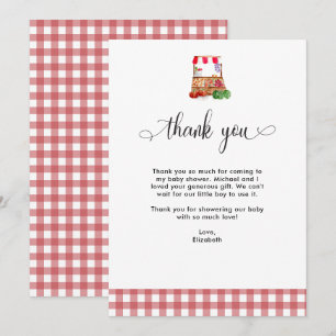 Thank you Baby Shower Locally Grown Farm Market Card