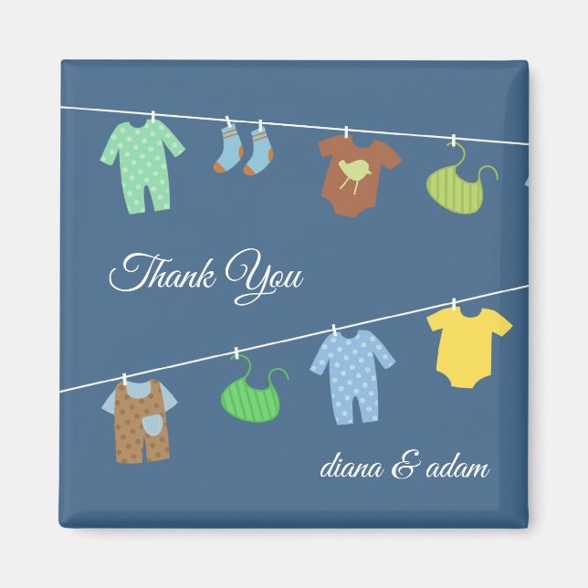 Thank You Baby Shower Magnet (Front)
