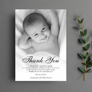 Thank You Baby Shower Personalized Photo Custom Card
