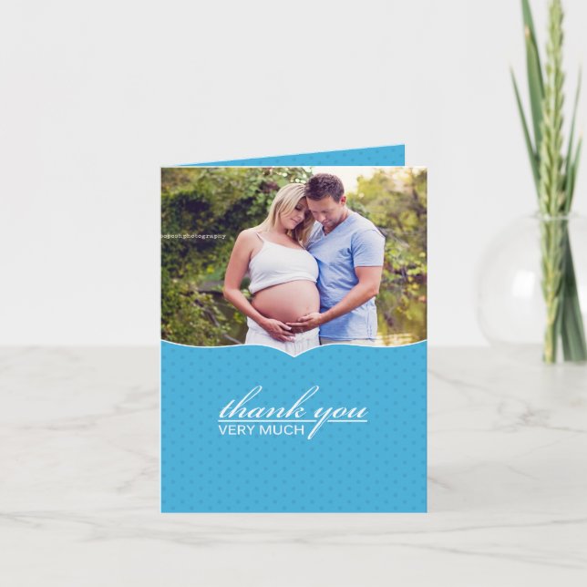 Thank You Baby Shower Photo Card (Front)