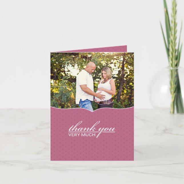 Thank You Baby Shower Photo Card (Front)