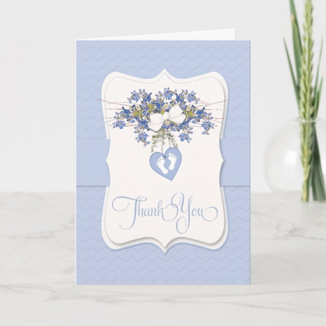 Thank You Baby Sympathy with Heart Tiny Foot Print (Front)