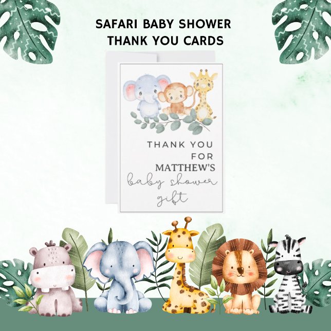 Thank You Baby's Name Animal Safari baby shower (Creator Uploaded)