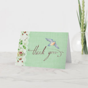 Thank You Background Calligraphy Card