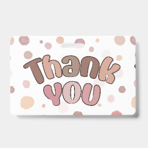 Thank you badge