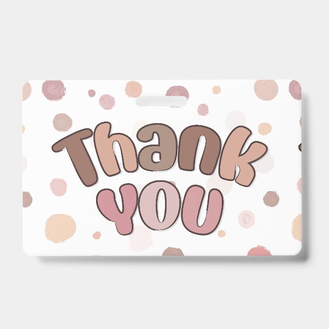 Thank you  badge (Front)