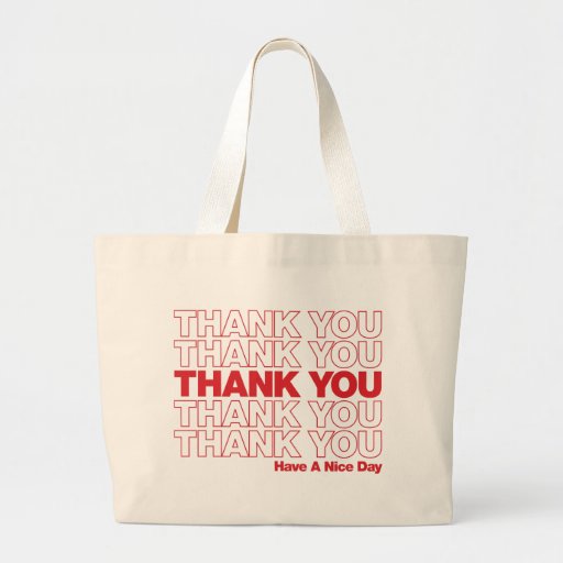 Thank You Bag Design - Red | Zazzle
