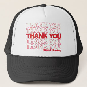 Thank You Bag Design - Red Trucker Hat