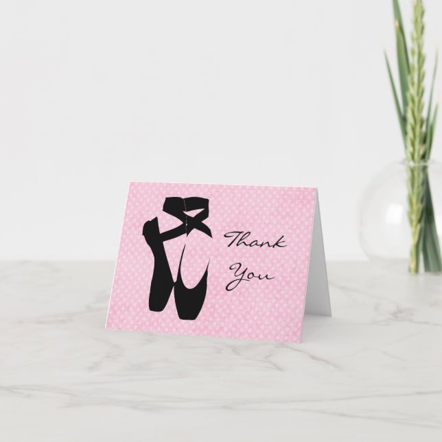 Thank You Ballet Shoes Card (Front)