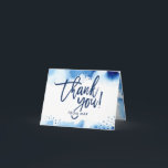 THANK YOU bar mitzvah modern dark blue painted<br><div class="desc">by kat massars >>> WWW.SIMPLYSWEETPAPERIE.COM <<< A modern, simple design for a THANK YOU CARD Setup as a template it is simple for you to add your own details, or hit the customize button and you can add or change text, fonts, sizes etc TIP :: 1. To resize / reposition...</div>