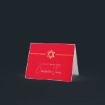 THANK YOU bar mitzvah modern gold jewish star red<br><div class="desc">[ NOTE - THE GOLD EFFECT IS A PRINTED PICTURE ] A modern, simple design for THANK YOU CARD Setup as a template it is simple for you to add your own details, or hit the ize button and you can add or change text, fonts, customsizes, etc TIP: 1. To...</div>