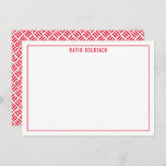 THANK YOU BAR MITZVAH modern simple metal grid red<br><div class="desc">by kat massard >>> https://linktr.ee/simplysweetpaperie <<< A simple, stylish way to say thank you to your guest's for attending your event. Setup as a template it is simple for you to add your own details, or hit the customise button and you can add or change text, fonts, sizes etc TIP...</div>