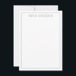 THANK YOU BAR MITZVAH modern simple name pale grey<br><div class="desc">by kat massard >>> https://linktr.ee/simplysweetpaperie <<< A simple, stylish way to say thank you to your guest's for attending your event. Setup as a template it is simple for you to add your own details, or hit the customise button and you can add or change text, fonts, sizes etc TIP...</div>