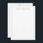 THANK YOU BAR MITZVAH modern simple name pale grey<br><div class="desc">by kat massard >>> https://linktr.ee/simplysweetpaperie <<< A simple, stylish way to say thank you to your guest's for attending your event. Setup as a template it is simple for you to add your own details, or hit the customise button and you can add or change text, fonts, sizes etc TIP...</div>