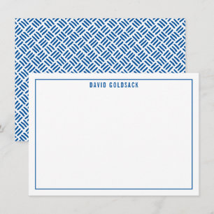 THANK YOU BAR MITZVAH modern simple royal blue Card