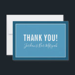 THANK YOU BAR MITZVAH modern star boy denim blue<br><div class="desc">by kat massard >>> https://linktr.ee/simplysweetpaperie <<< A simple, stylish way to say thank you to your guest's for attending your event. Setup as a template it is simple for you to add your own details, or hit the customise button and you can add or change text, fonts, sizes etc TIP...</div>