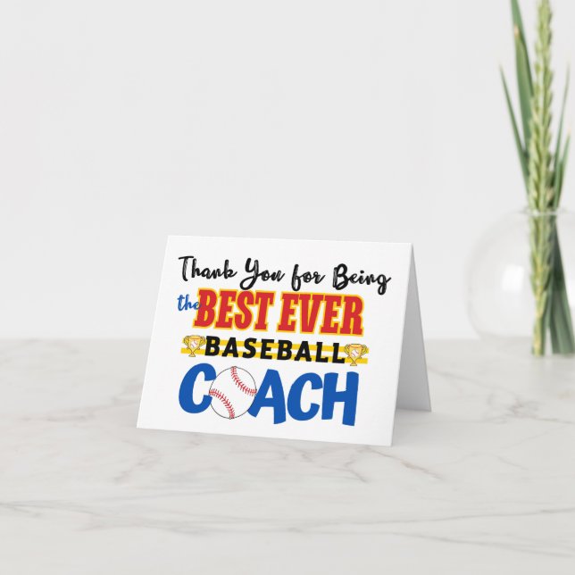 Thank You Baseball Coach (Front)
