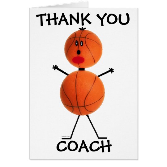 Thank You Basketball Coach Card