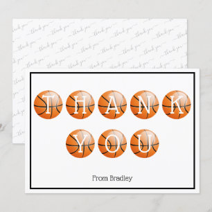 Thank You Basketball Custom Personalized