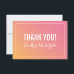 THANK YOU BAT MITZVAH modern pink yellow gradient<br><div class="desc">by kat massard >>> https://linktr.ee/simplysweetpaperie <<< A simple, stylish way to say thank you to your guest's for attending your event. Setup as a template it is simple for you to add your own details, or hit the customise button and you can add or change text, fonts, sizes etc TIP...</div>