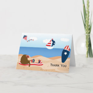 Thank You beach independence day party Card