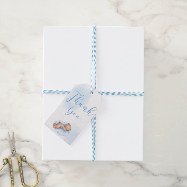 Thank You Bear Baby Shower Tags (With Twine)