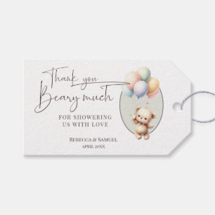 Thank You Beary Much, Bearly Wait Baby Shower Gift Tags