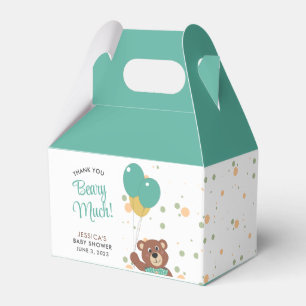 Thank You Beary Much Cute Baby Bear Gender Neutral Favor Box
