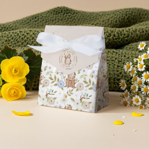 Thank You Beary Much Knitted Woodland Bear Floral Favor Box