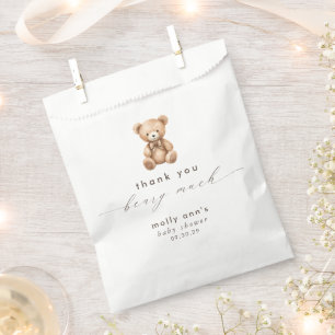 Thank You Beary Much Neutral Baby Shower Favour Bag