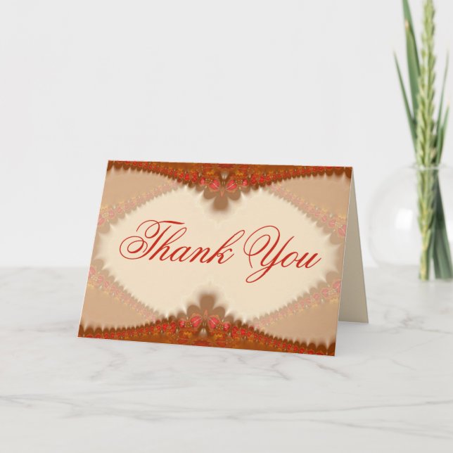 Thank You Beautiful Elegant Lace Card (Front)