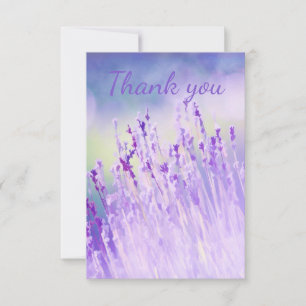 Thank You Beautiful Field of Lavender flowers Card