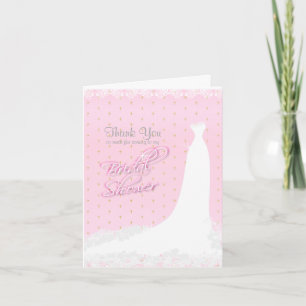 Thank You - Beautiful Pink Satin Religious Card