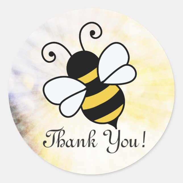 Thank you bee sticker (Front)