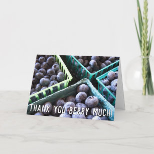 Thank You Berry Much Blueberries Card