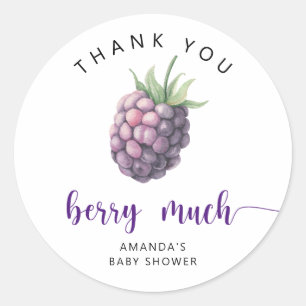 Thank you berry much  classic round sticker