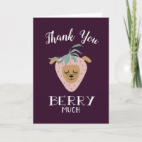 Thank You BERRY Much | Cute Strawberry Dog Pun