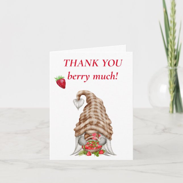 Thank You Berry Much Gnome Cute  (Front)