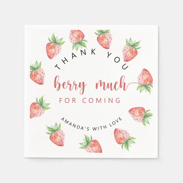 Thank you berry much  napkin (Front)