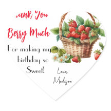 Thank You Berry Much Strawberries Floral Birthday