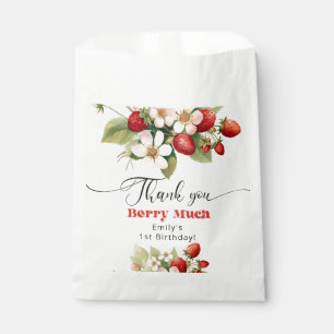 Thank you berry much Strawberry birthday Favour Bag