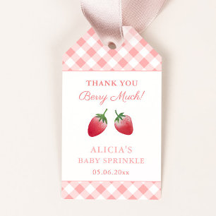 Thank You Berry Much Strawberry Party Favour Tags