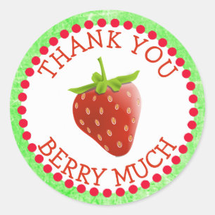 Thank you Berry Much Strawberry Stickers