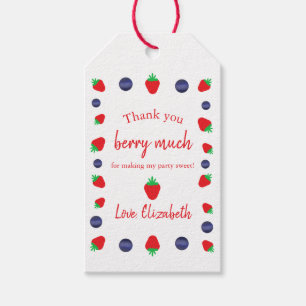 Thank You Berry Much Thank You Gift Tags