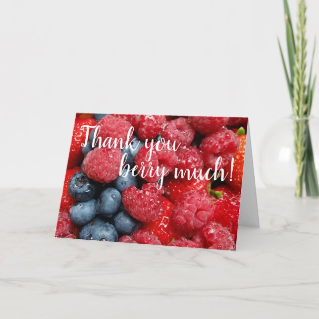 Thank you berry much! Thank You Greeting Card (Front)